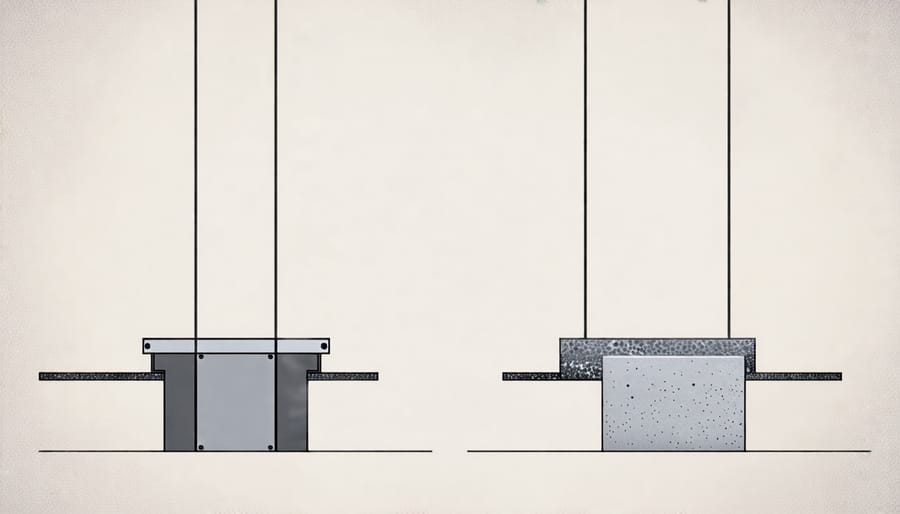 Visual comparison of the strength-to-weight ratio of aluminum and steel beams