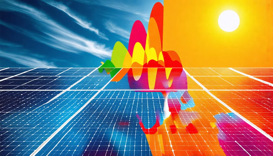 A graph that illustrates the reduction in CO2 emissions due to solar panel usage in commercial settings