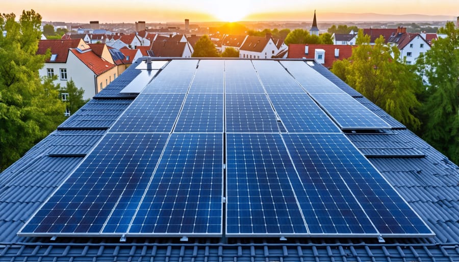 Residential solar installations in a European urban setting