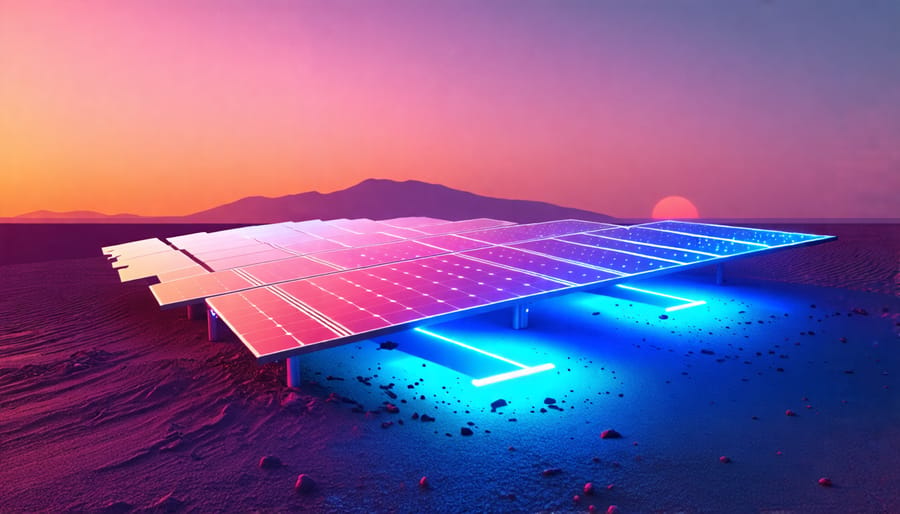 Conceptual visualization of advanced solar battery technology for efficient energy storage