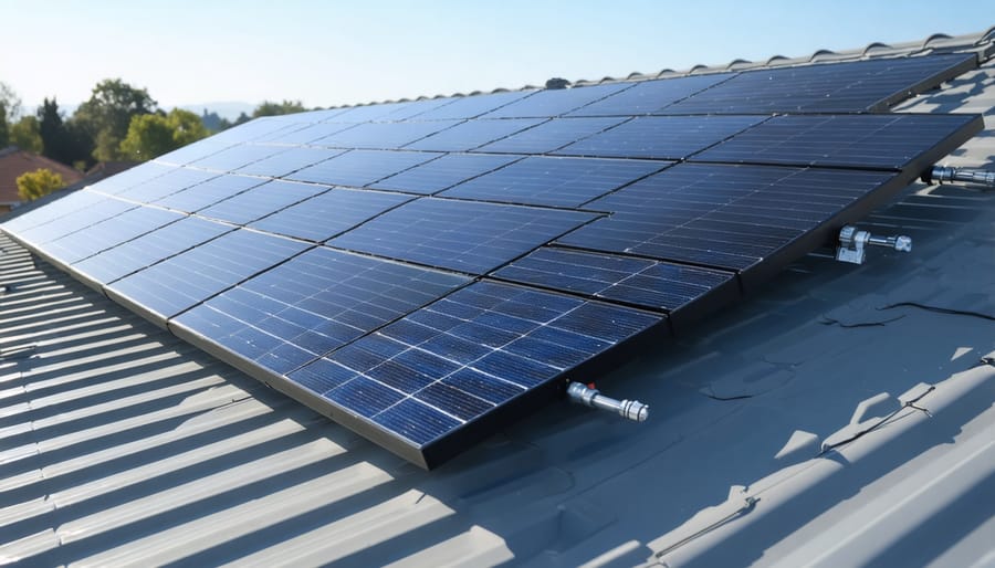 INOX Solar branded solar panels installed on a residential rooftop