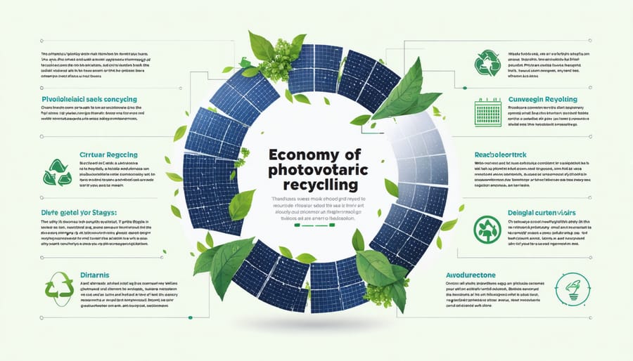 Infographic illustrating the circular economy benefits of photovoltaic recycling