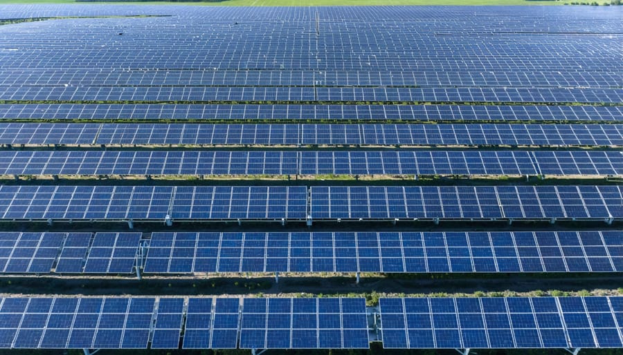 Expansive solar farm harnessing solar energy in Europe