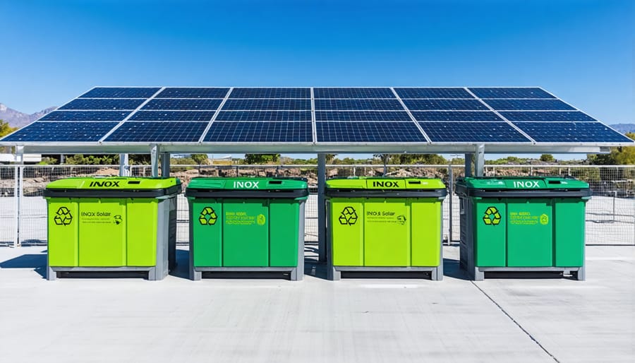 Specialized recycling containers for lithium batteries provided by INOX Solar