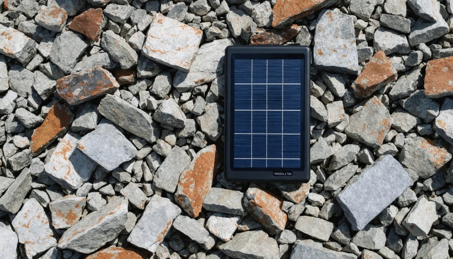 Example of recycled battery materials incorporated into new solar components