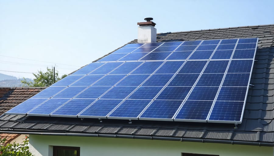 Solar panels installed on a residential rooftop