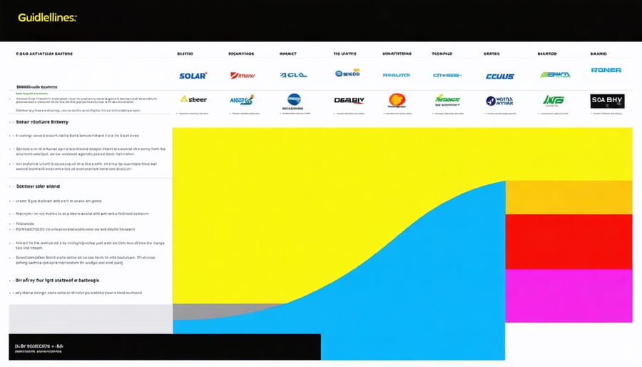 Visual comparison of key specifications and features of popular solar battery brands