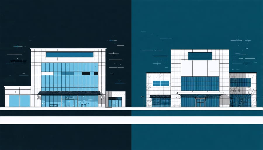 Comparison of traditional versus resilient energy infrastructure at a commercial building