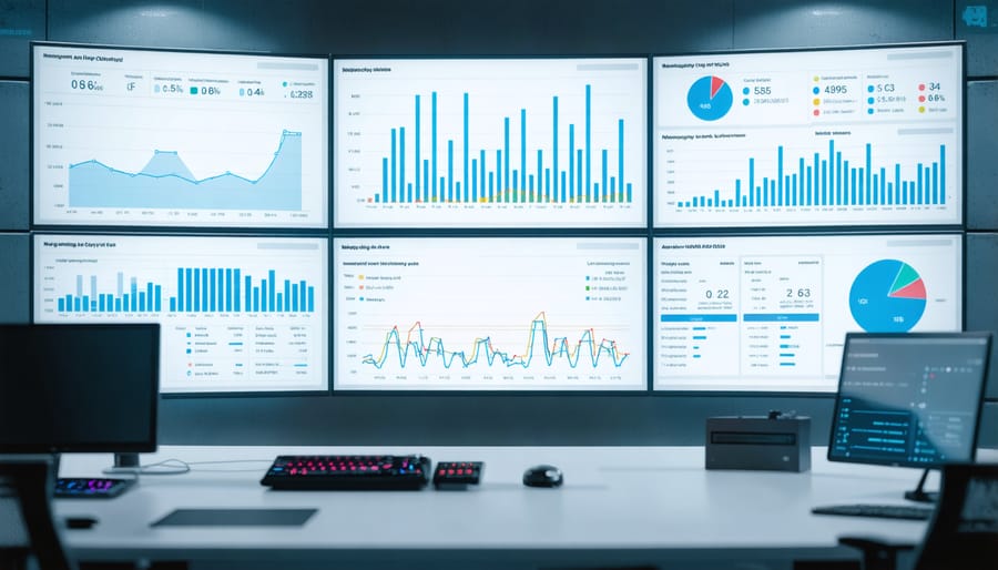 Modern control room display showing real-time microgrid management interface