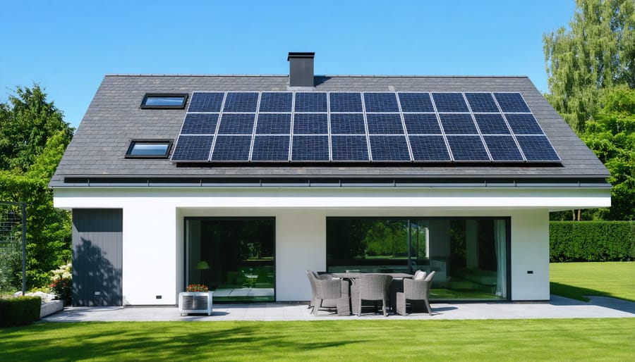 Residential solar installation with new battery storage technology