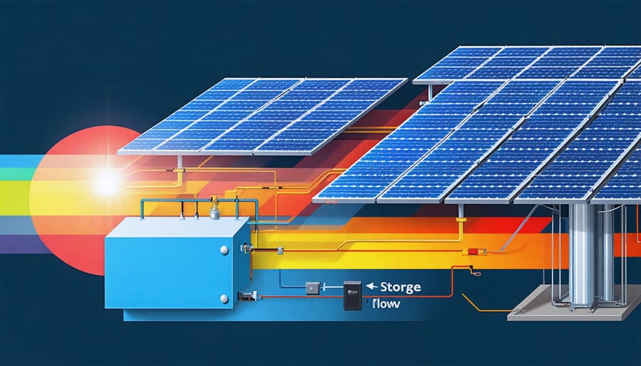 Infographic demonstrating improved energy storage capacity and efficiency metrics