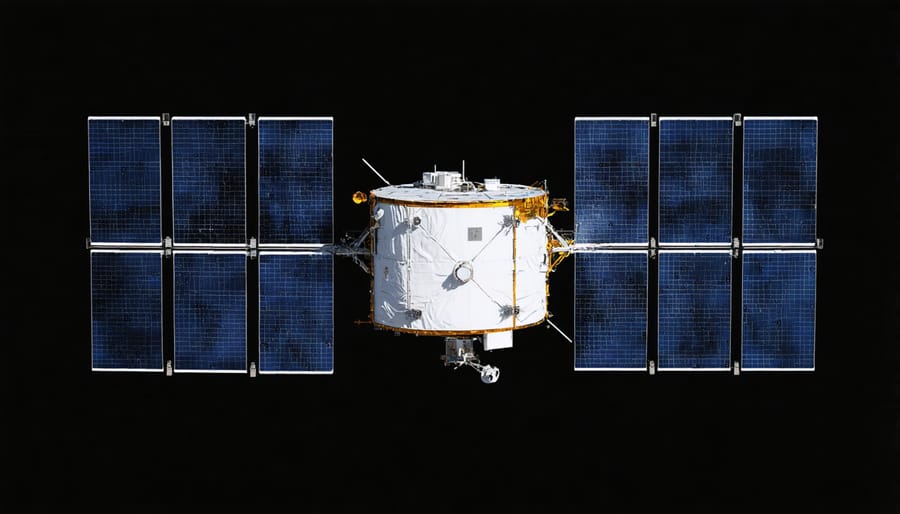 Vanguard 1 satellite displaying early solar cell technology used in space exploration