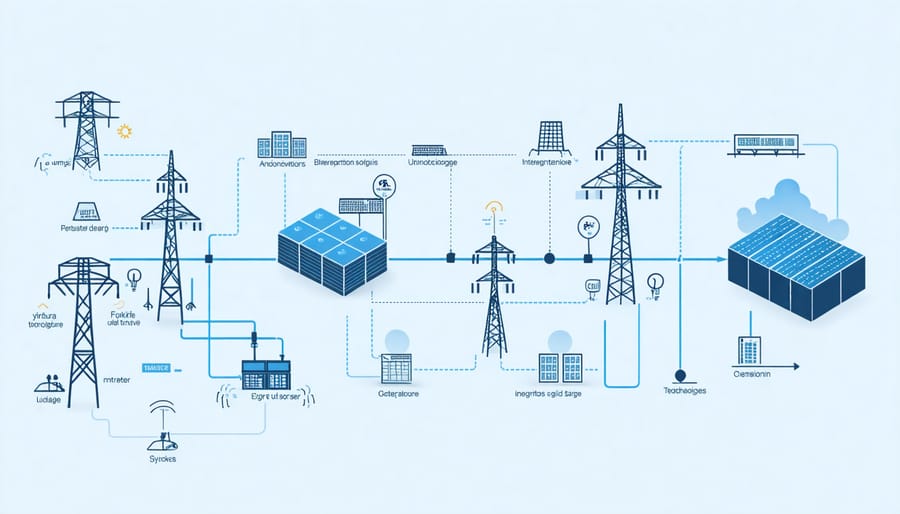 Diagram illustrating how different energy storage systems work together in a hybrid setup