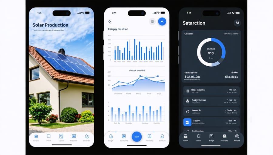 Smartphone displaying smart home energy management app interface