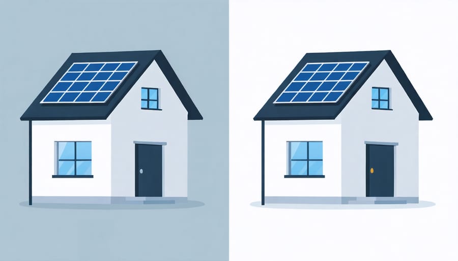 Infographic comparing traditional versus solar heating costs in Europe