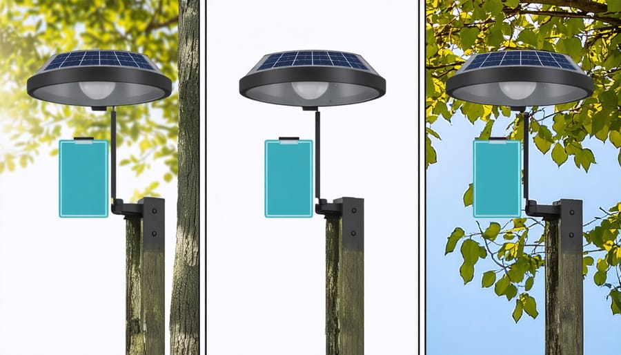 Detailed demonstration of installing rechargeable batteries in a solar garden light